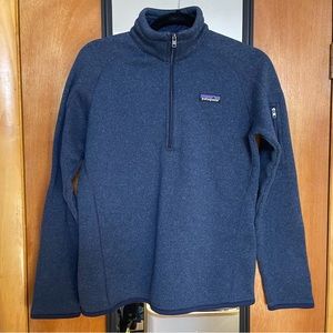 Patagonia Better Sweater Quarter Zip Fleece Jacket New Navy